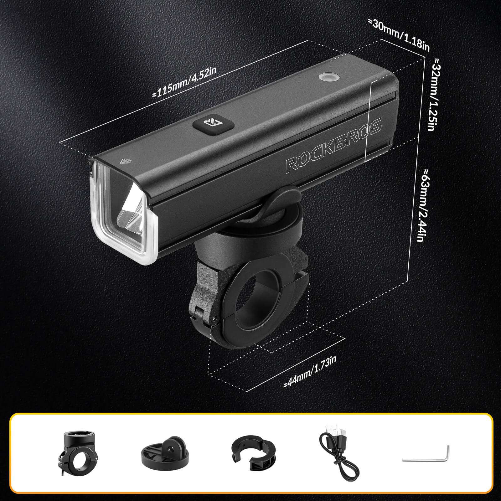 RHL1500 Bike Front Light with Intelligent Temperature Control-10