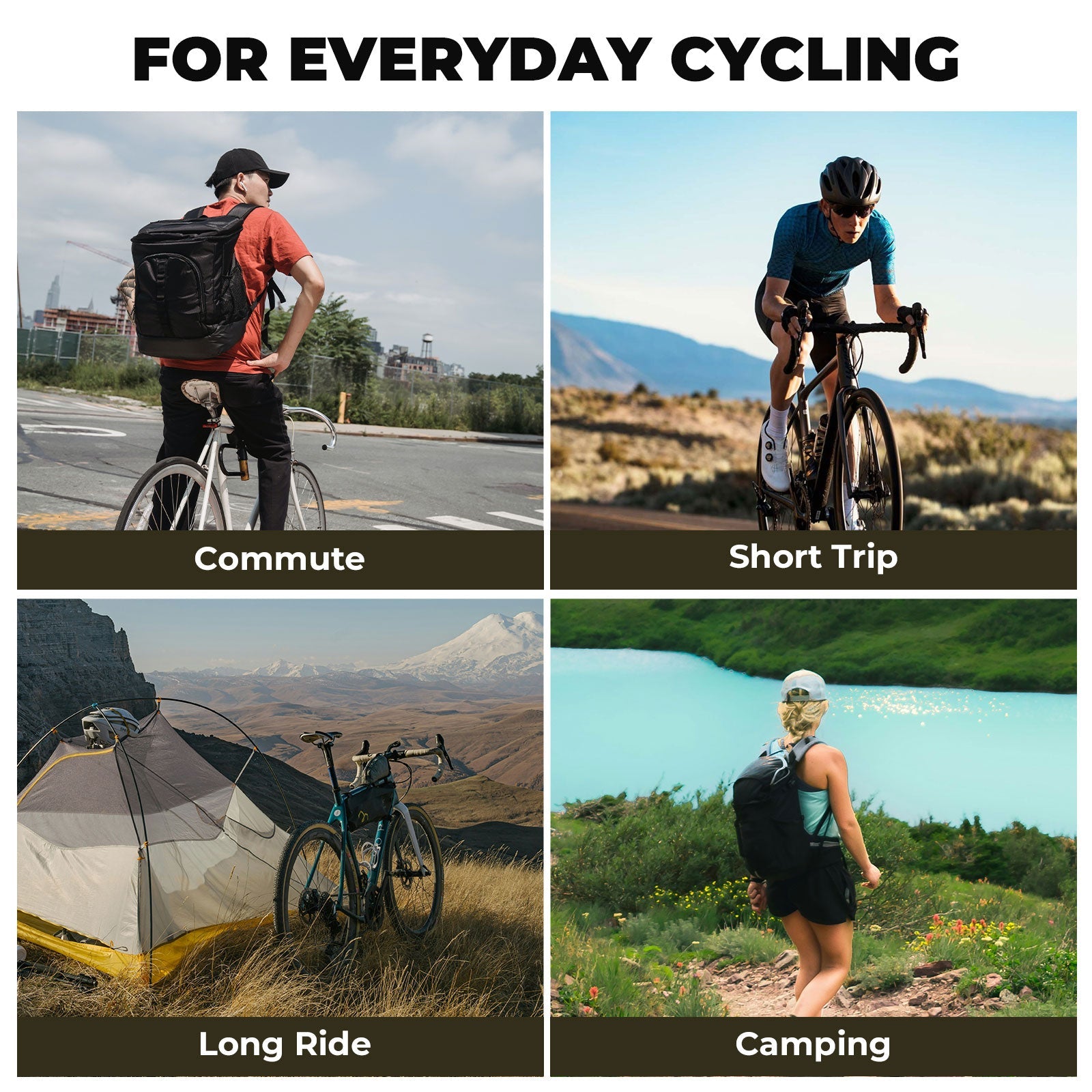 RideMate Front Fork Rack Bag - 7L-10