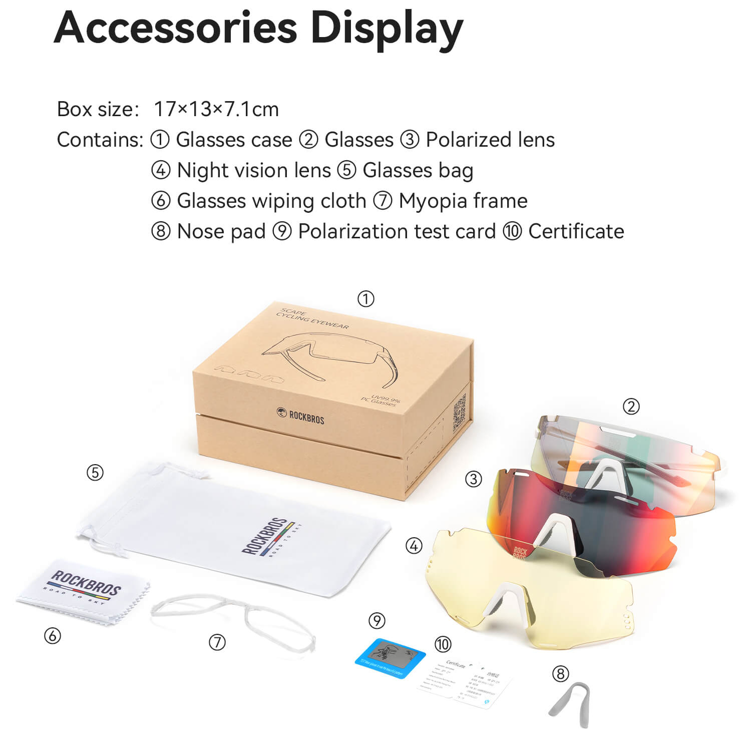 ROAD TO SKY BOUNDLESS Photochromic Cycling Glasses 3 Lens Set-18