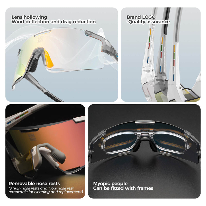 ROAD TO SKY BOUNDLESS Photochromic Cycling Glasses 3 Lens Set-15