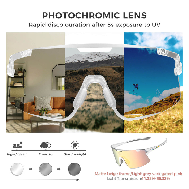 ROAD TO SKY BOUNDLESS Photochromic Cycling Glasses 3 Lens Set-9