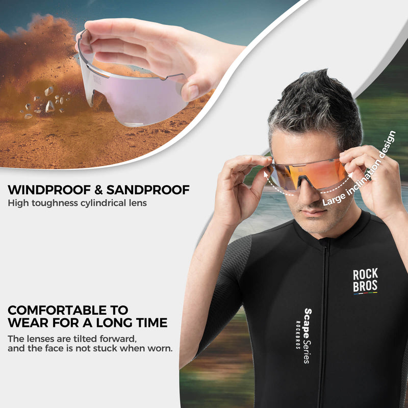 ROAD TO SKY BOUNDLESS Photochromic Cycling Glasses 3 Lens Set-16