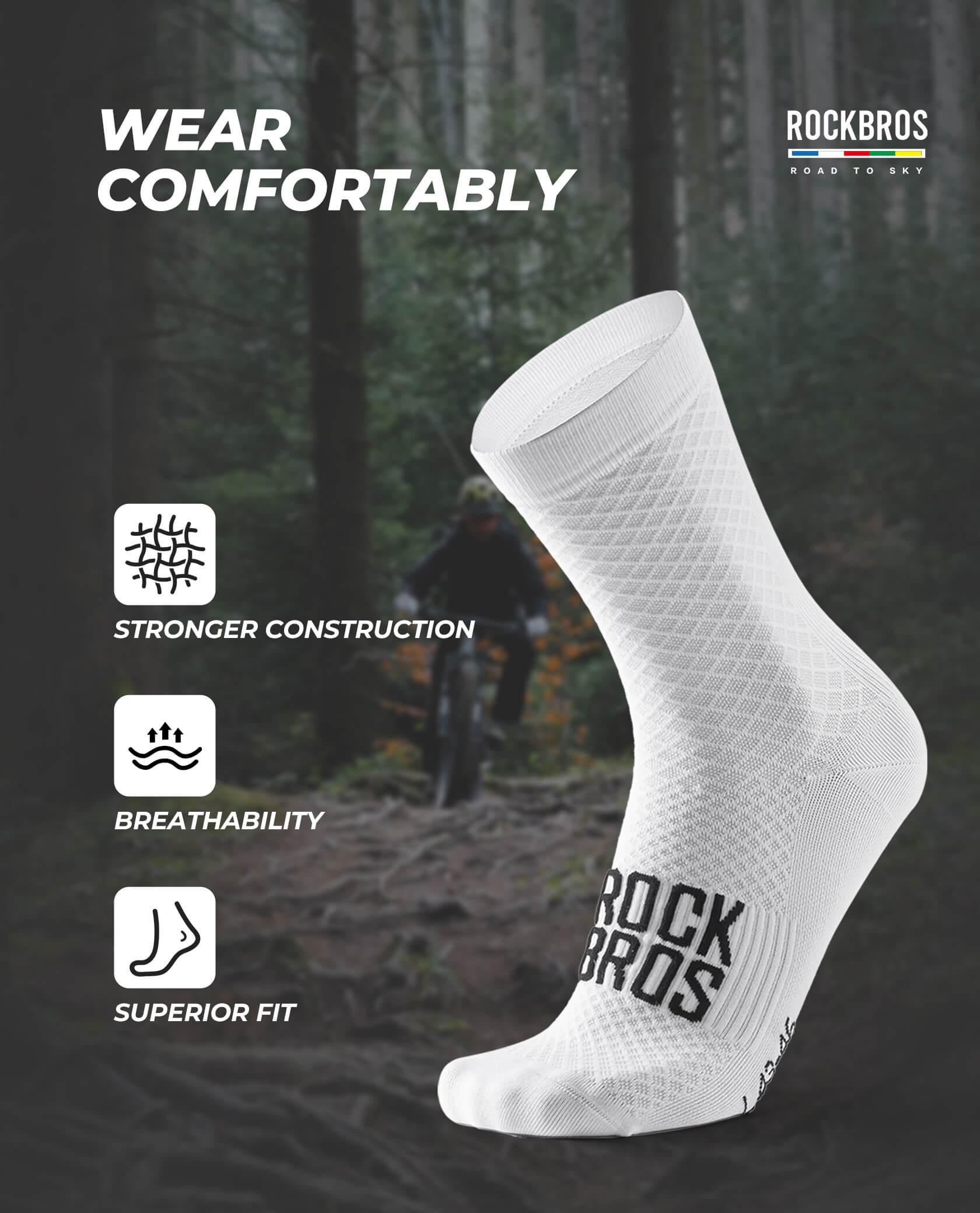 ROAD-TO-SKY Breathable Cycling Socks-11