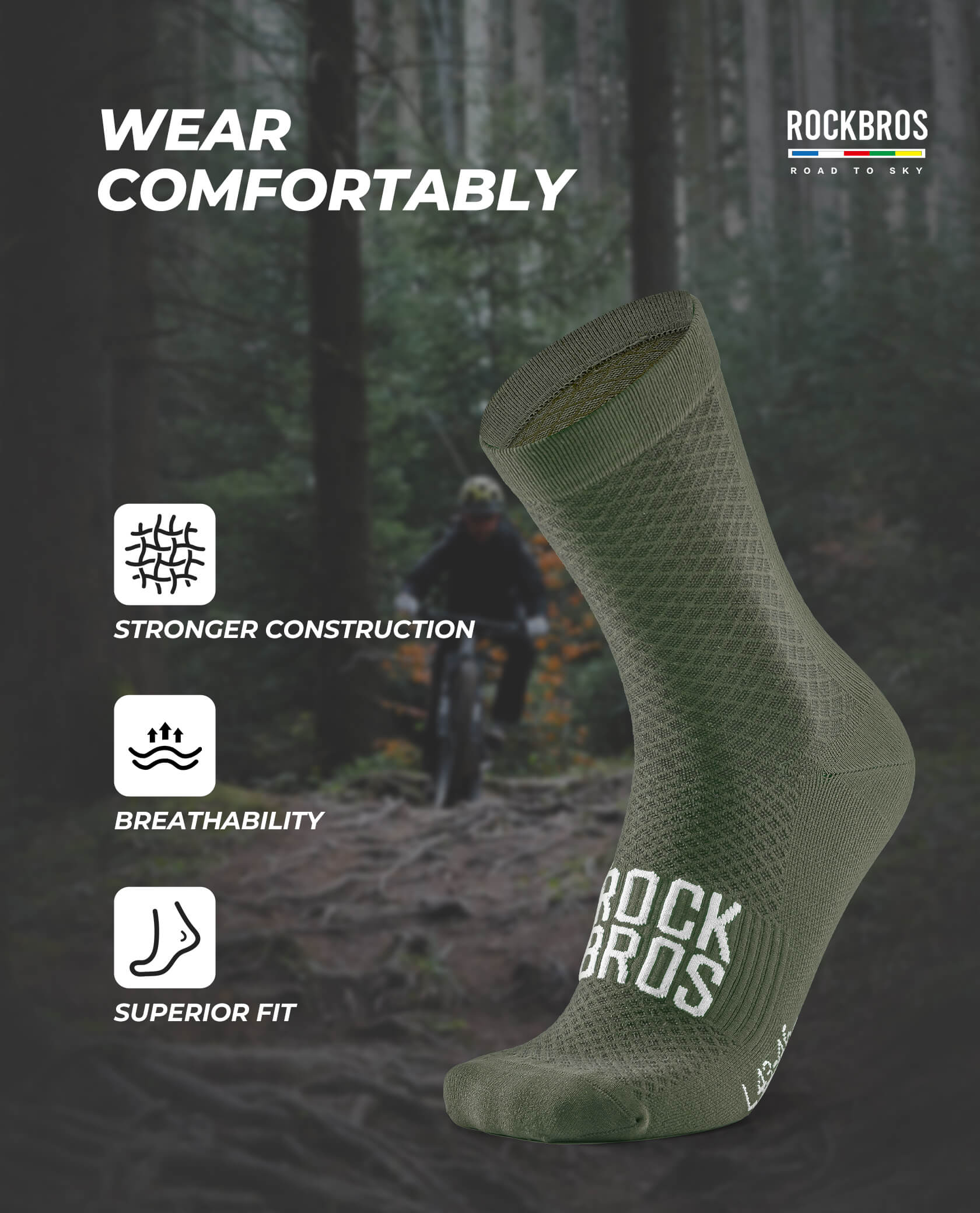 ROAD-TO-SKY Breathable Cycling Socks-15