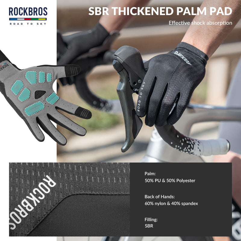 ROAD TO SKY Breathable Anti-Slip Full Finger Cycling Gloves-5