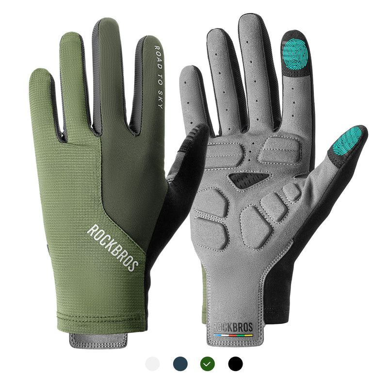 ROAD TO SKY Breathable Anti-Slip Full Finger Cycling Gloves-1