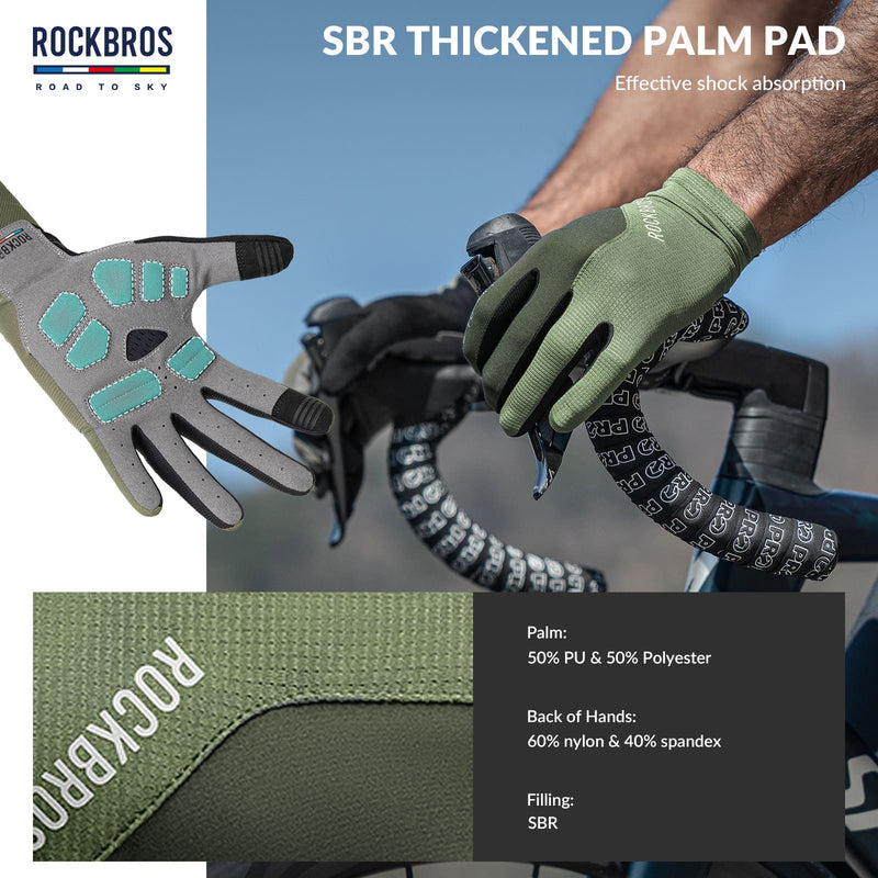 ROAD TO SKY Breathable Anti-Slip Full Finger Cycling Gloves-6
