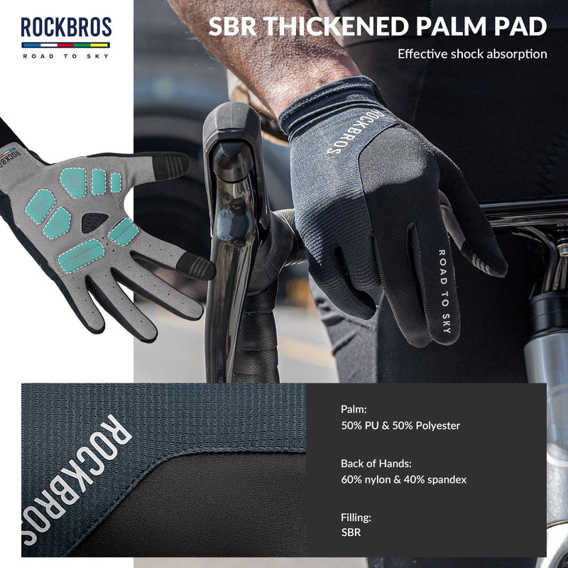 ROAD TO SKY Breathable Anti-Slip Full Finger Cycling Gloves-7