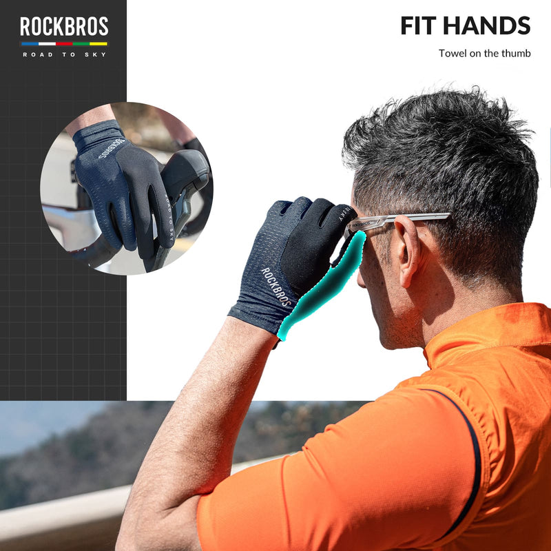 ROAD TO SKY Breathable Anti-Slip Full Finger Cycling Gloves-19