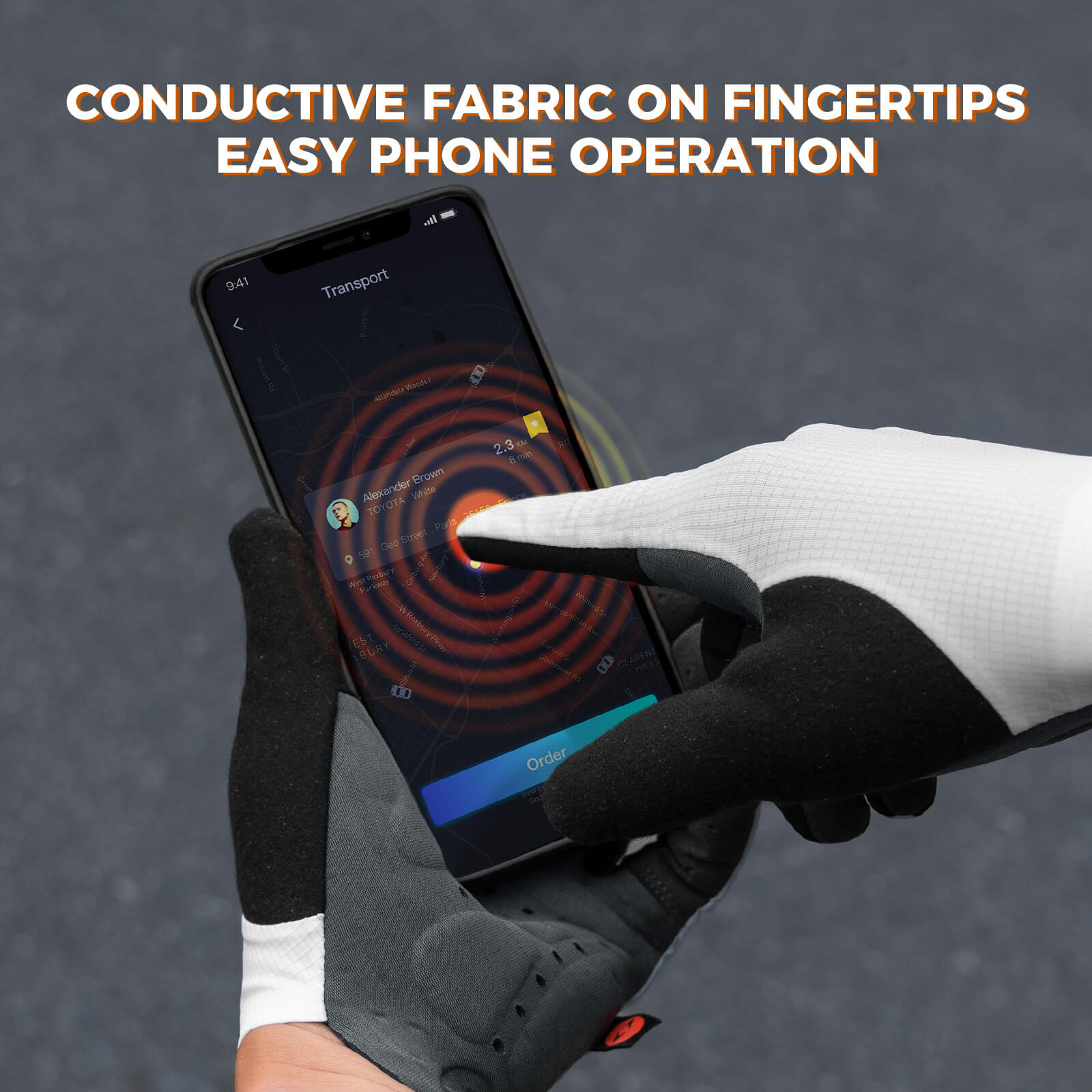 ROAD TO SKY Elastic Interface® Long Finger Cycling Gloves-5