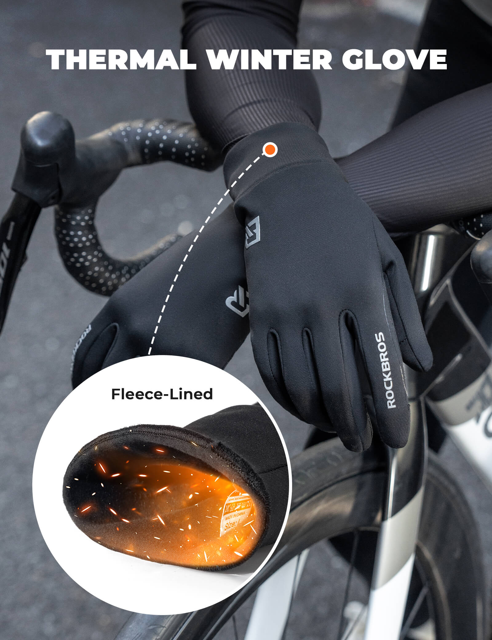Full finger winter cycling gloves-4