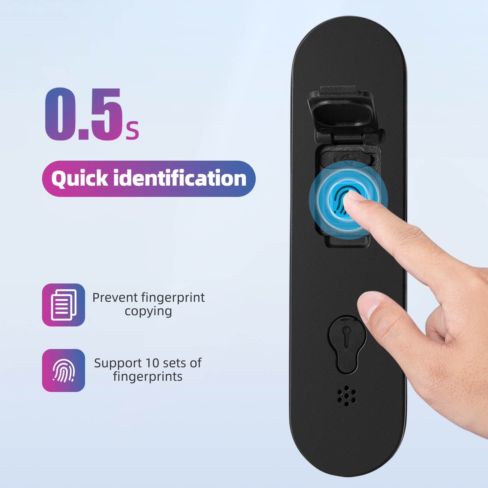 Smart Bluetooth Fingerprint U Lock-2