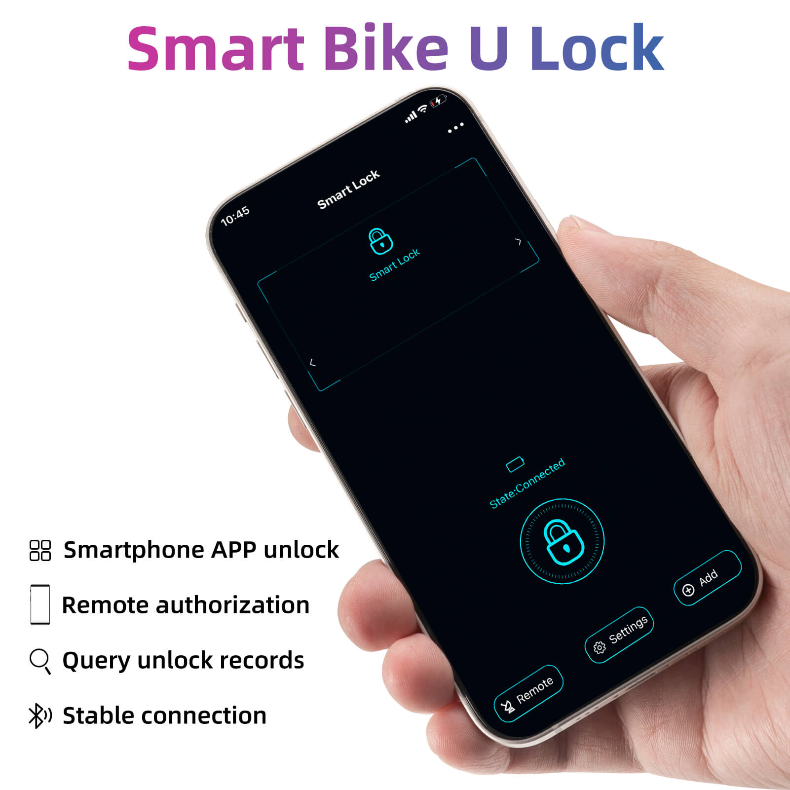 Smart Bluetooth Fingerprint U Lock-3
