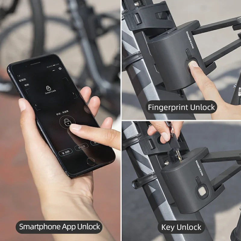 Foldable Smart Bike Lock with Fingerprint Unlock-10