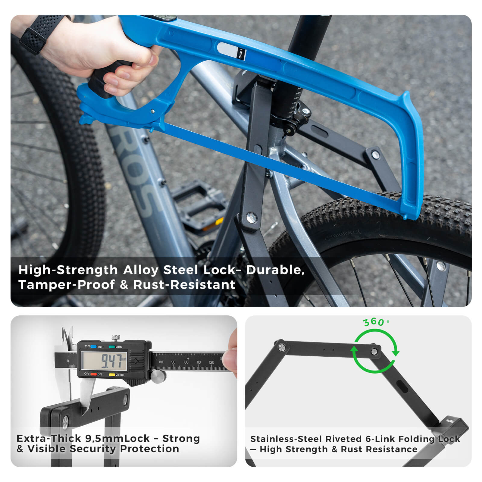 Folding Bike Lock – Sold Secure Gold & ART Certified-5