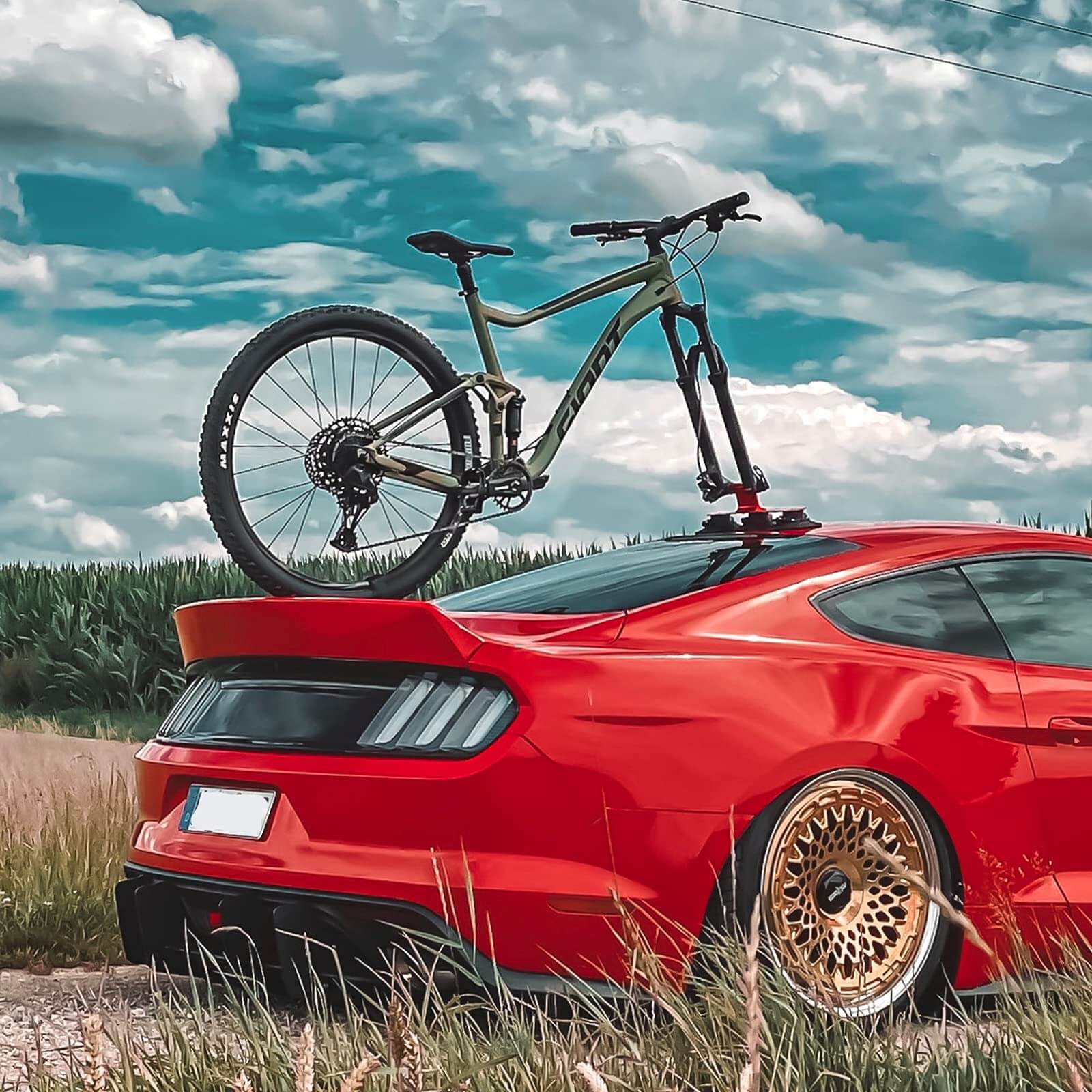 Suction Cup Bike Rack for Car Roof Quick Release Roof Mounted Carrier-18