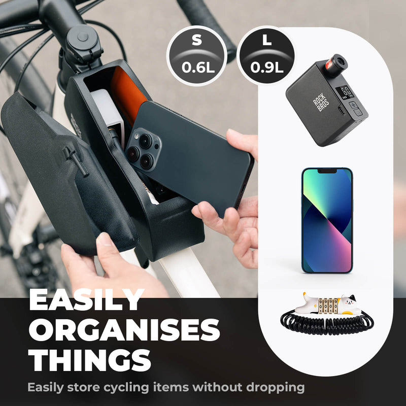Top Tube Bike Frame Bag Magnetic 100% Waterproof-11