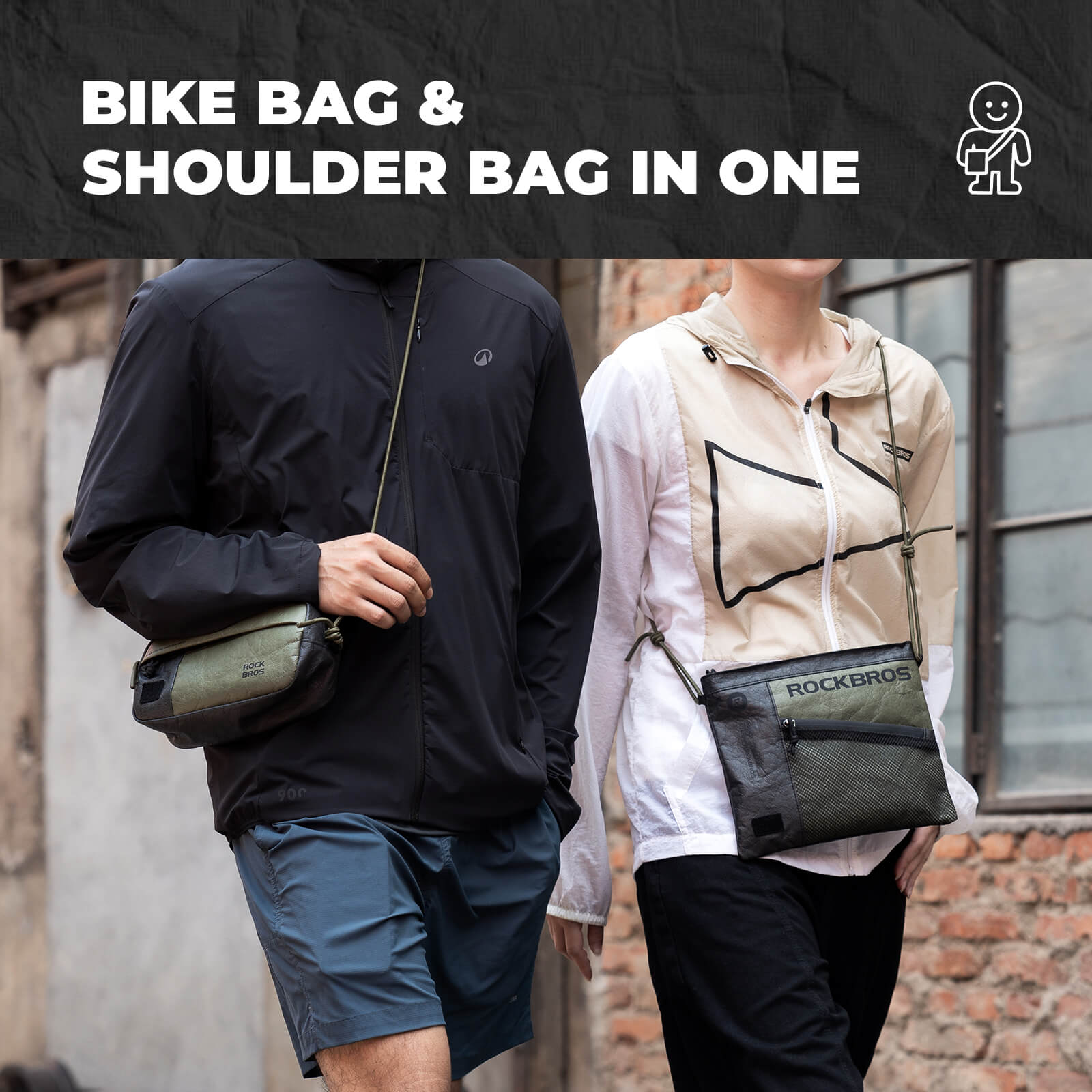 Bike Handlebar Bag with Shoulder Strap - 1.5L-8