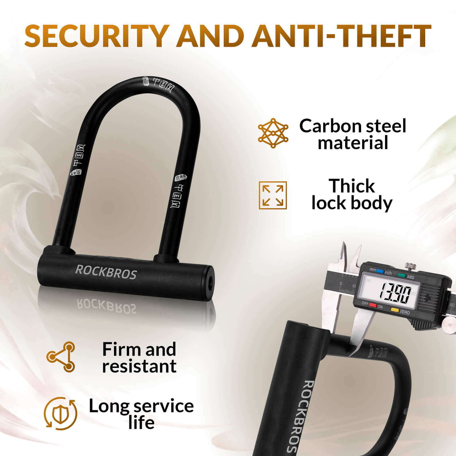 U-Lock Bike Lock for Secure Bicycle Protection-2