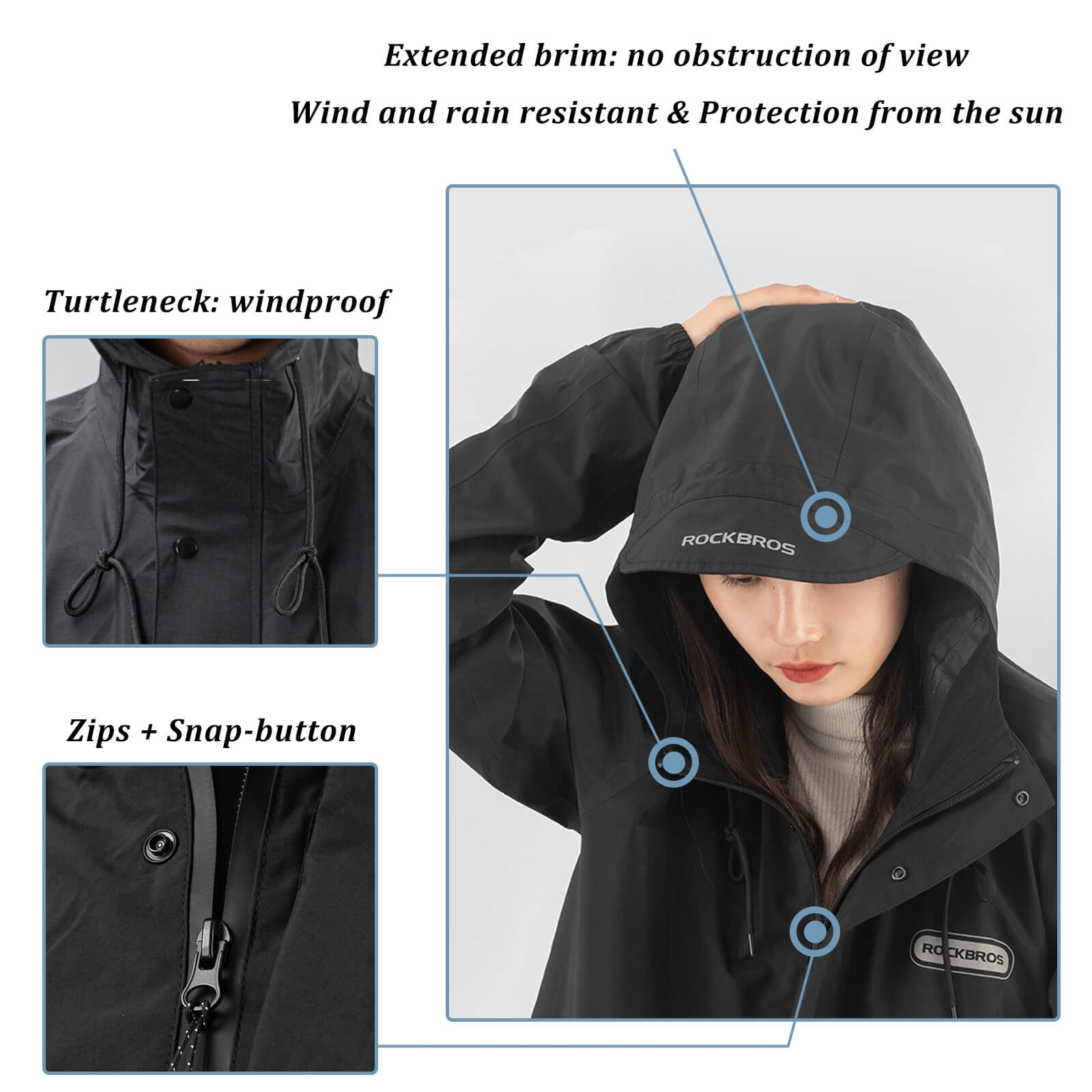 Unisex Long Waterproof Raincoat-4