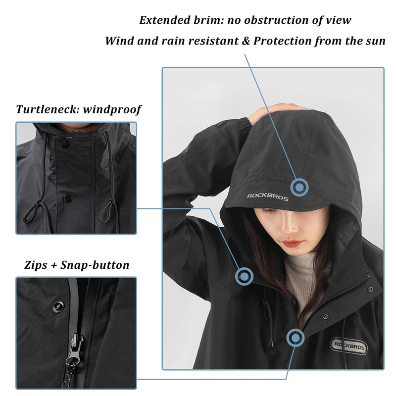 Unisex Long Waterproof Raincoat-4