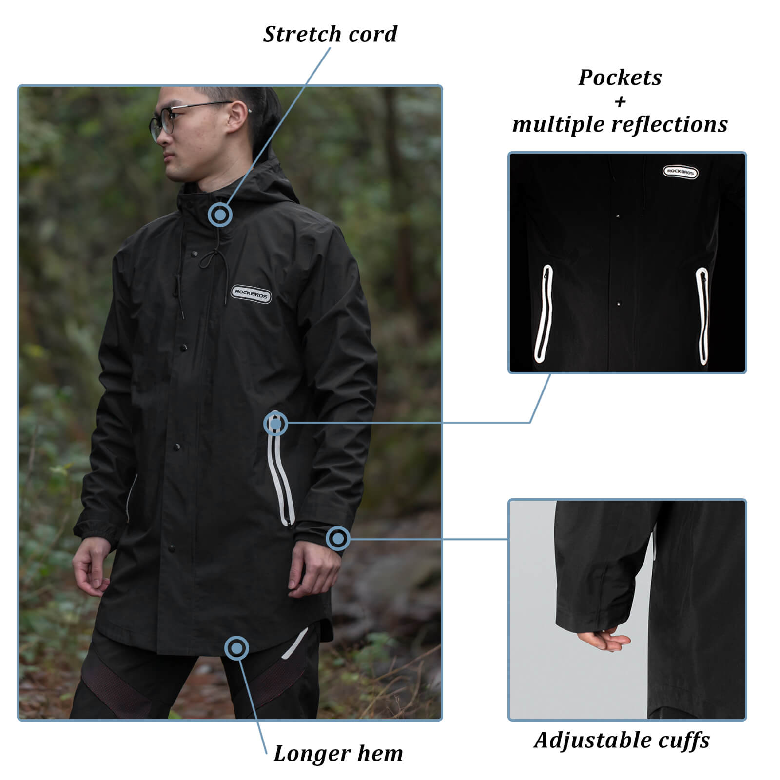 Unisex Long Waterproof Raincoat-5