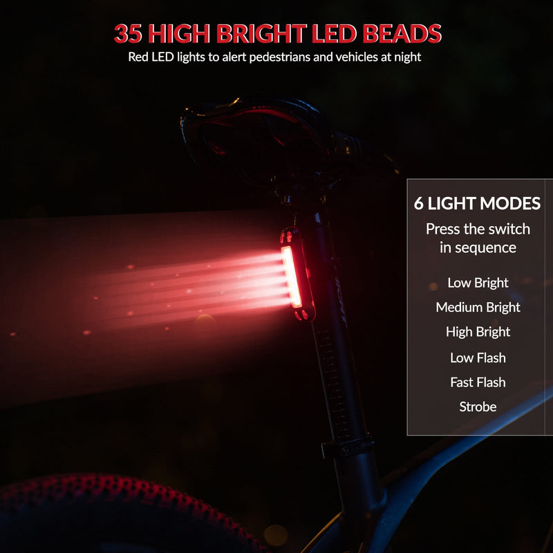 Rear Bike Light USB Rechargeable-3