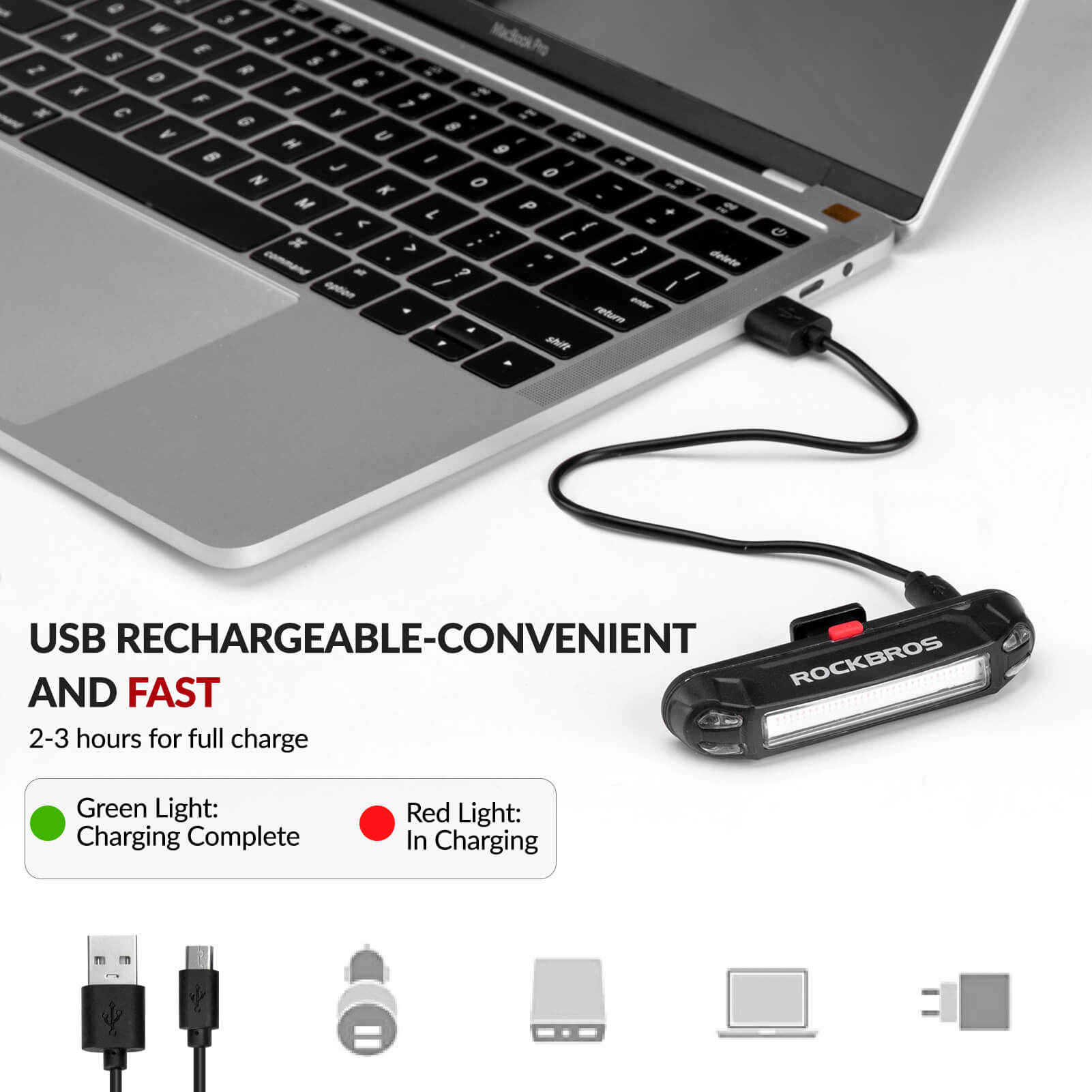 Rear Bike Light USB Rechargeable-6