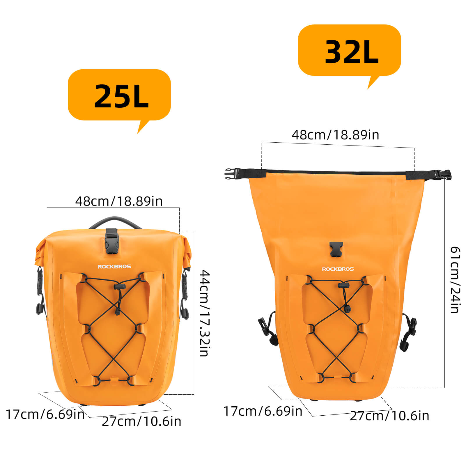 Fully Waterproof Bike Pannier Large Capacity-4