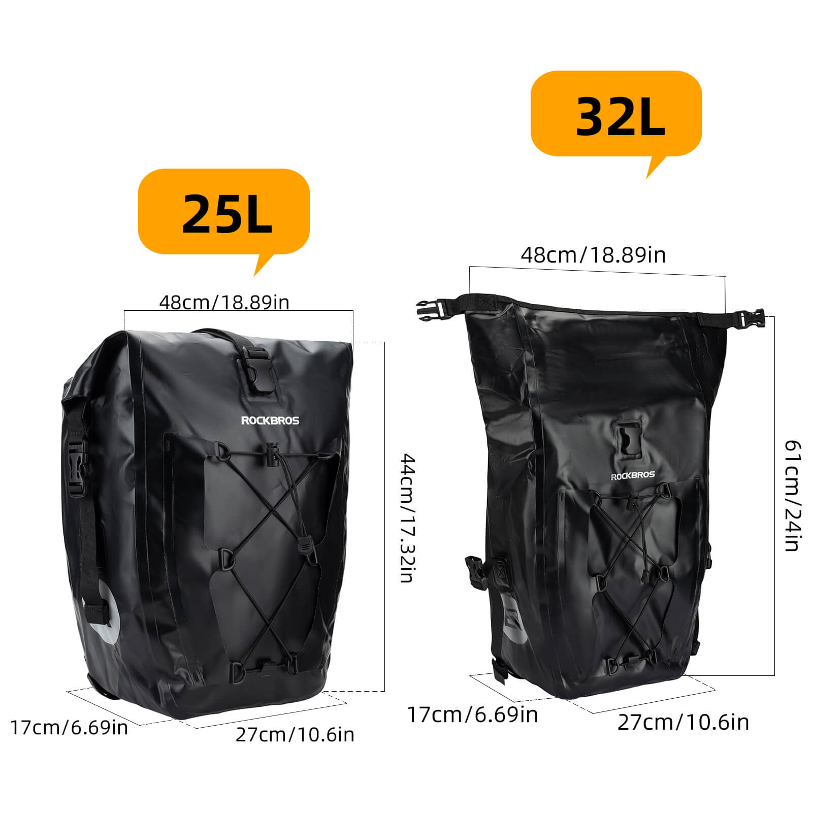 Fully Waterproof Bike Pannier Large Capacity-48