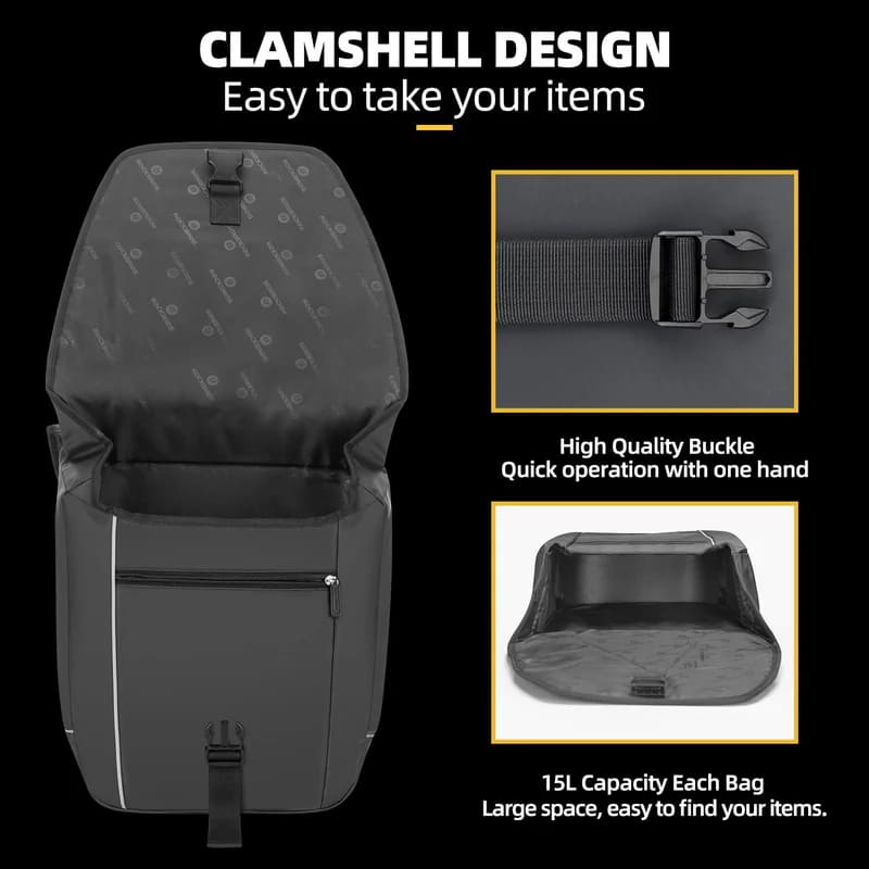Waterproof Bike Rear Rack Pannier Bag- 30L-2