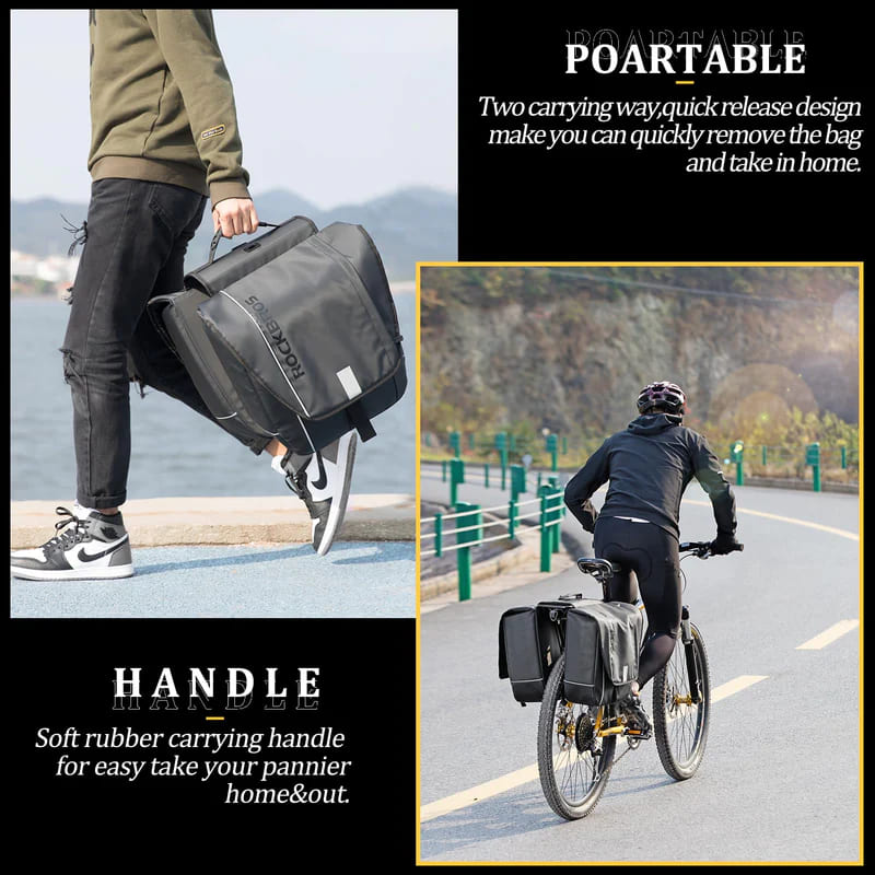 Waterproof Bike Rear Rack Pannier Bag- 30L-5