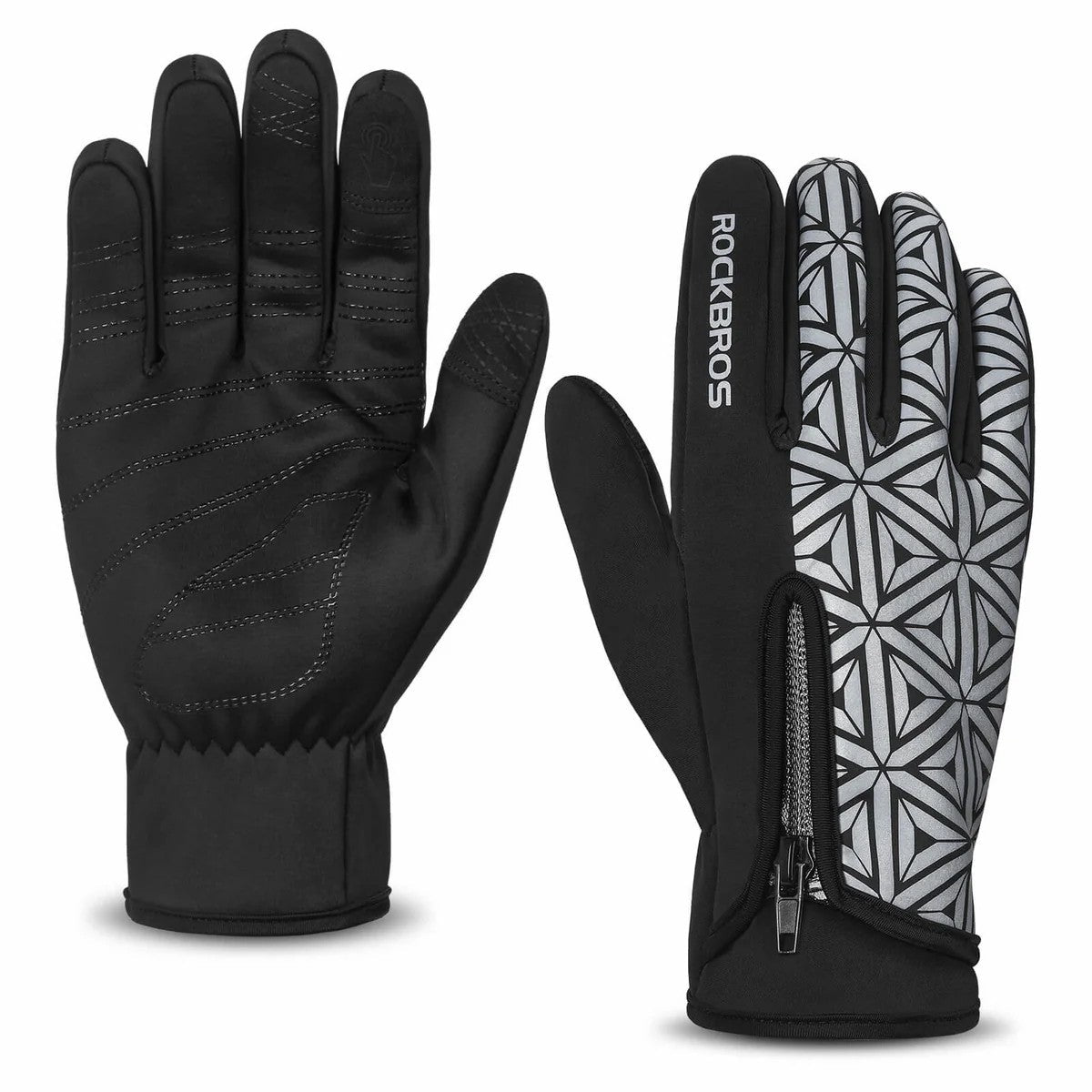 Fleece Full Finger Cycling Gloves-1
