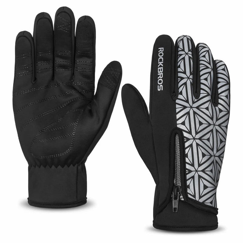 Fleece Full Finger Cycling Gloves-1