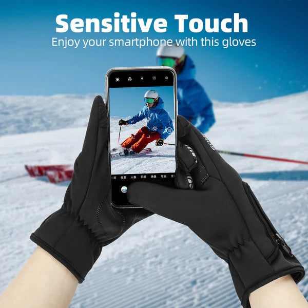 Fleece Full Finger Cycling Gloves-8