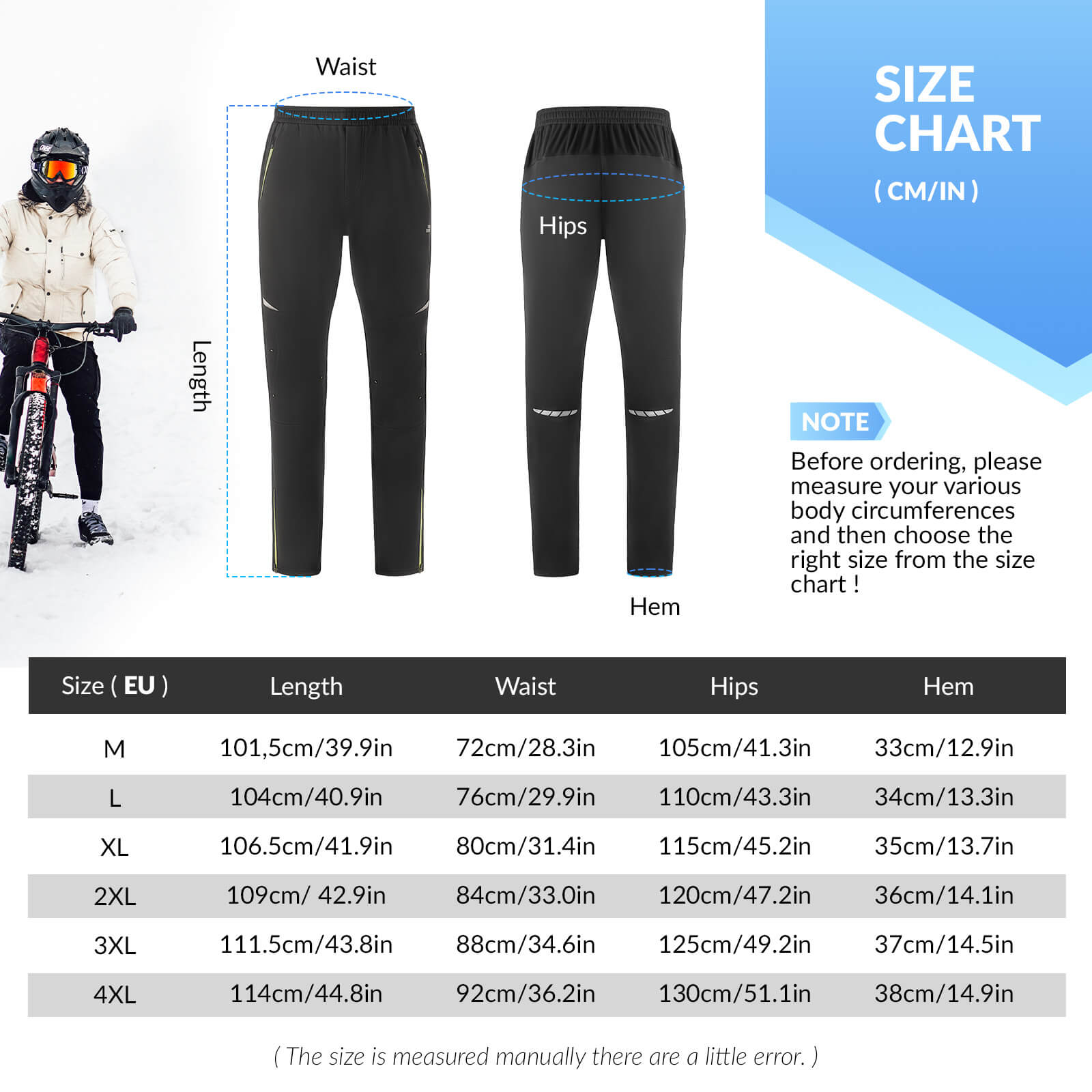 Unisex Windproof Thermal Cycling Pants-7