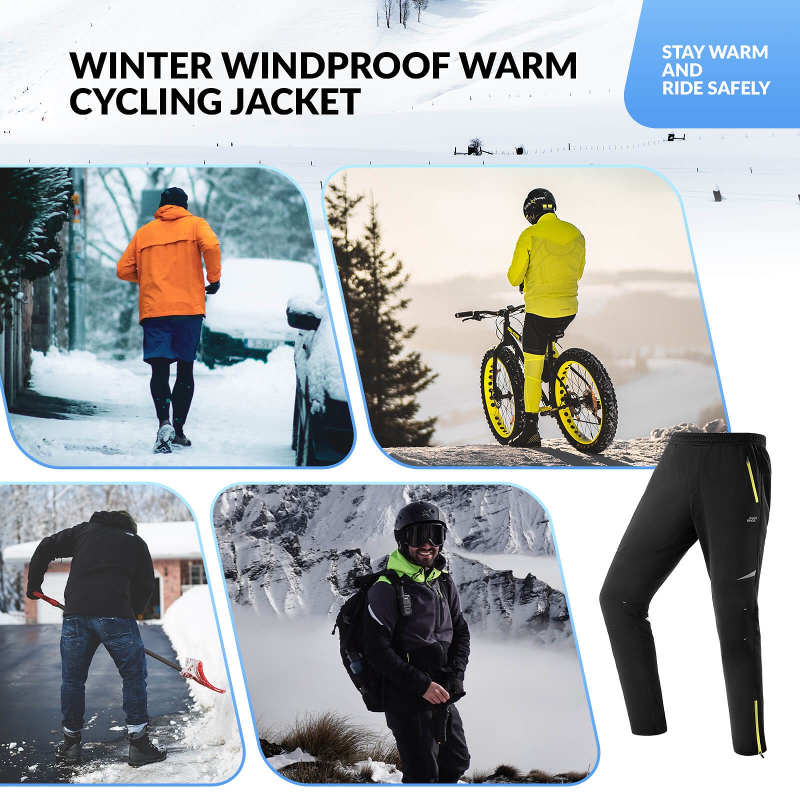 Unisex Windproof Thermal Cycling Pants-6
