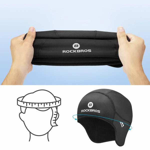 Cycling Skull Cap Helmet Liner with Thermal Fleece-5