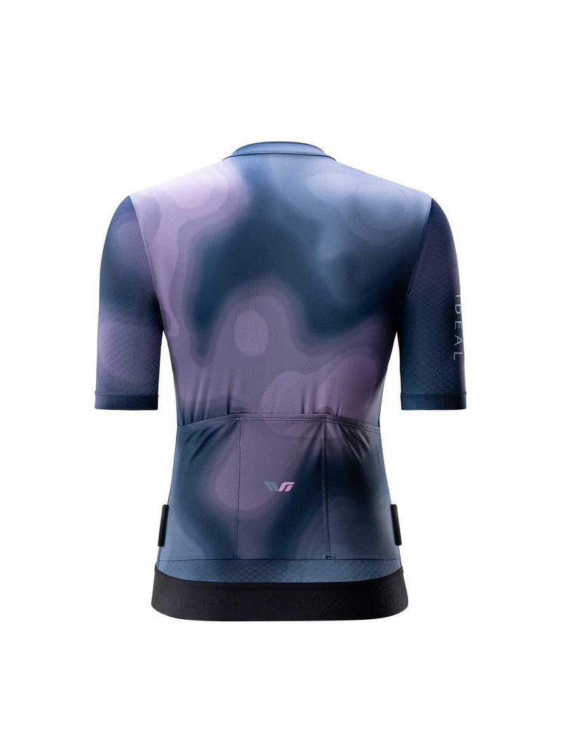 Women's TVI Short-Sleeve Cycling Jersey Gradient – Blue to Purple Gradient-2