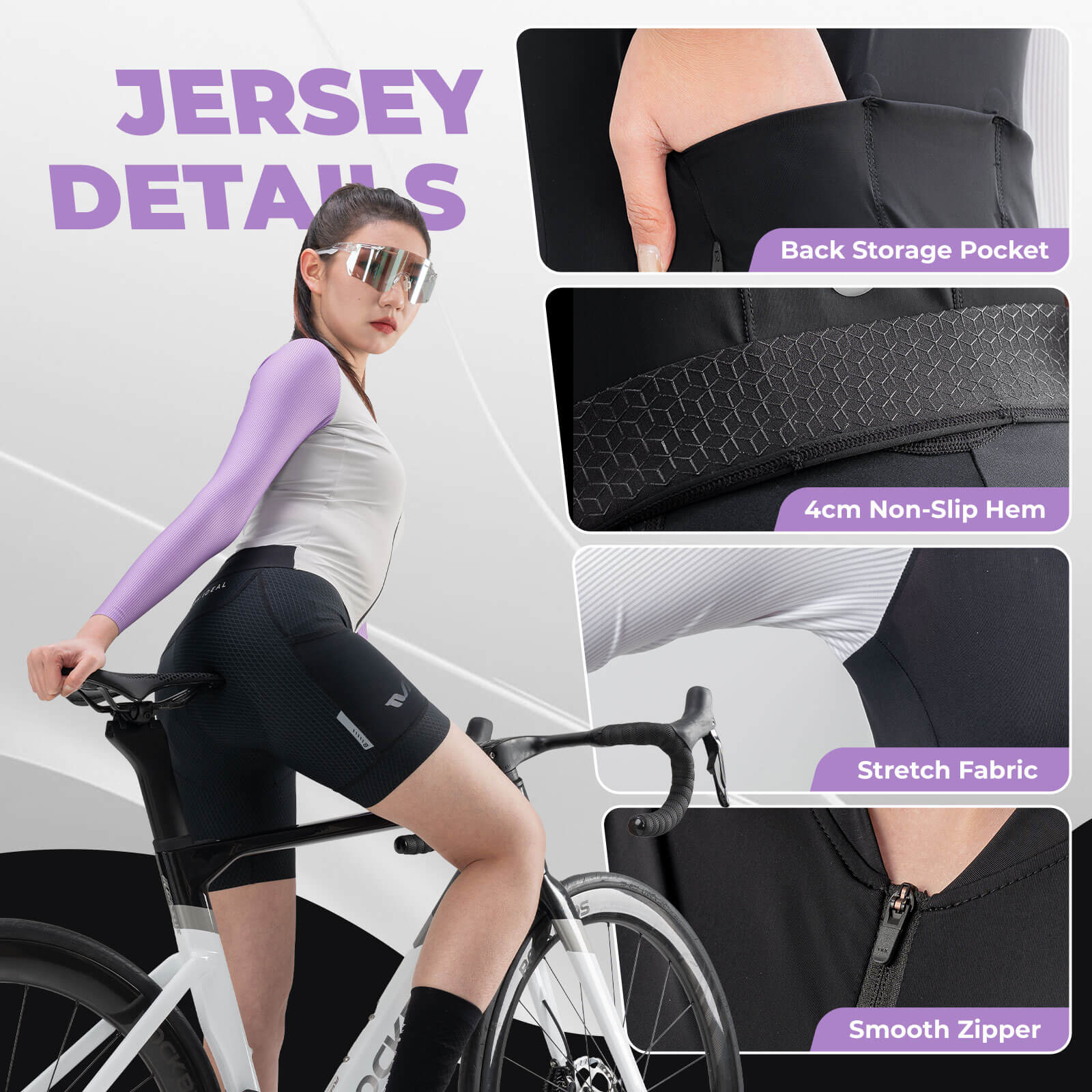 Women's Breathable Long-Sleeve Cycling Jersey-8