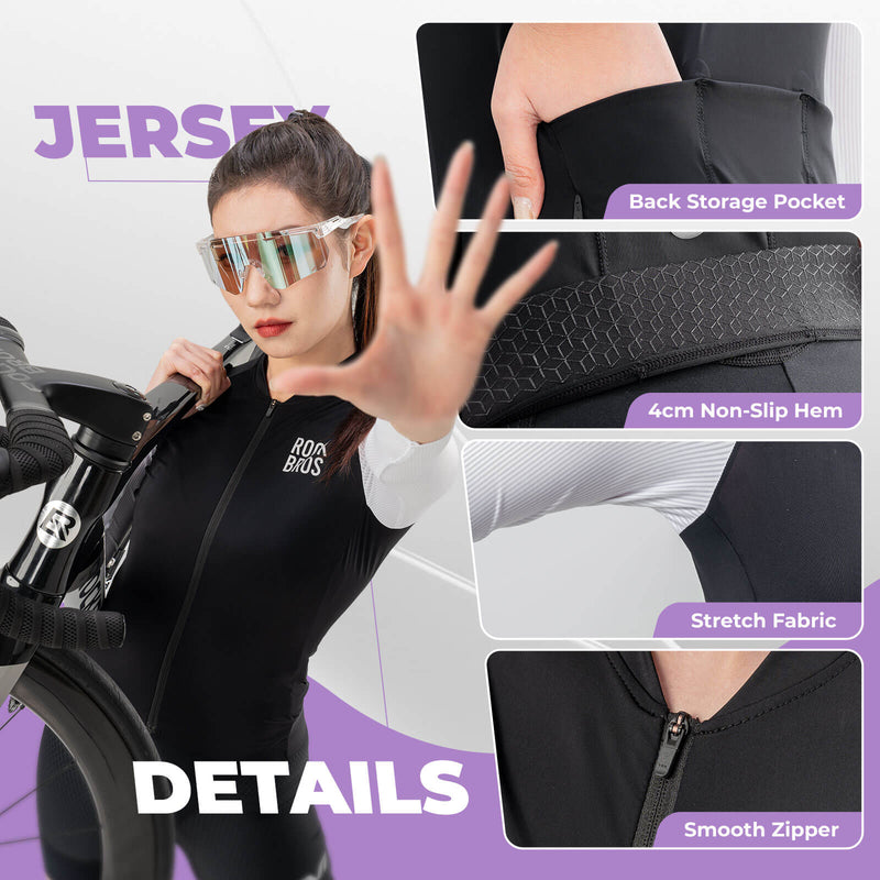 Women's Breathable Long-Sleeve Cycling Jersey-7