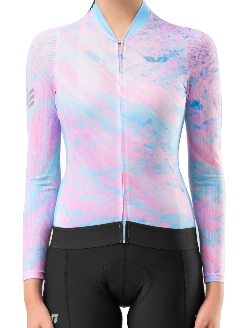 Women's TVI Long-Sleeve Cycling Jersey Sakura Mirage-4