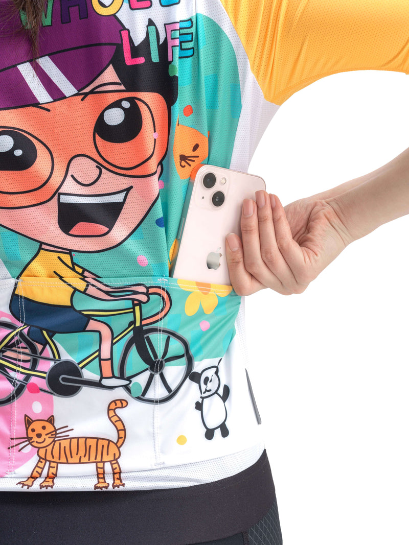Women's TVI Vibrant Vacation Short-Sleeve Cycling Jersey-7