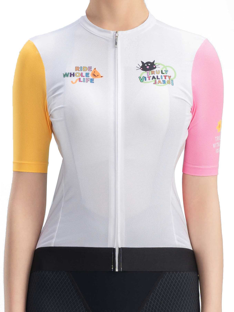 Women's TVI Vibrant Vacation Short-Sleeve Cycling Jersey-3