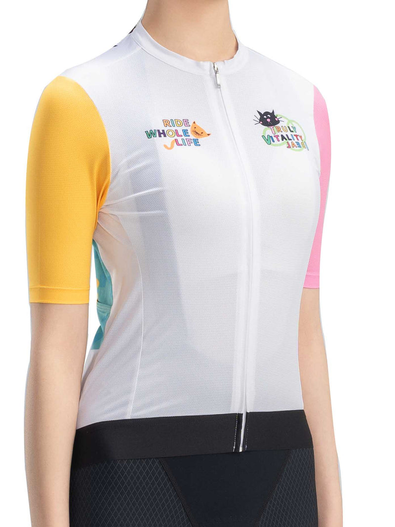 Women's TVI Vibrant Vacation Short-Sleeve Cycling Jersey-4