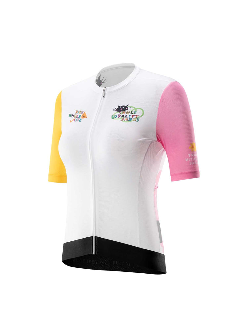 Women's TVI Vibrant Vacation Short-Sleeve Cycling Jersey-1