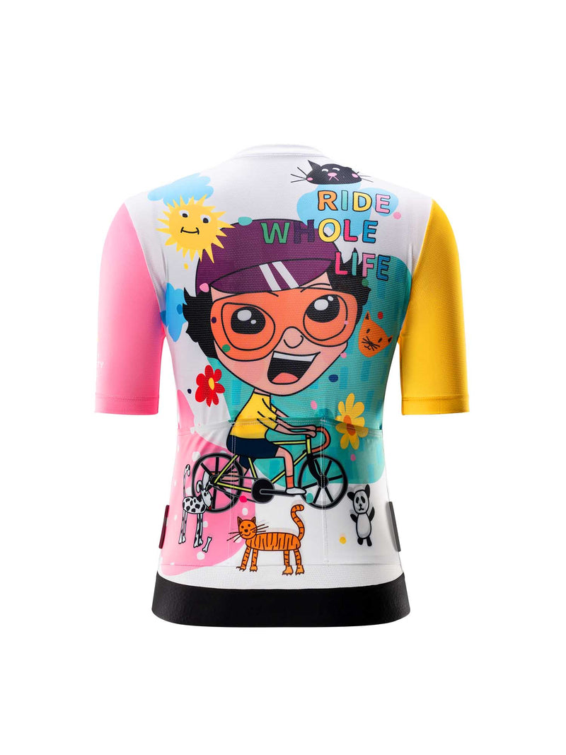 Women's TVI Vibrant Vacation Short-Sleeve Cycling Jersey-2