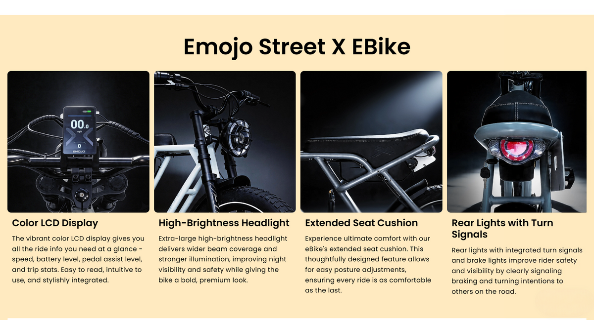 Emojo Street X - Class 2 Street-Legal E-Bike