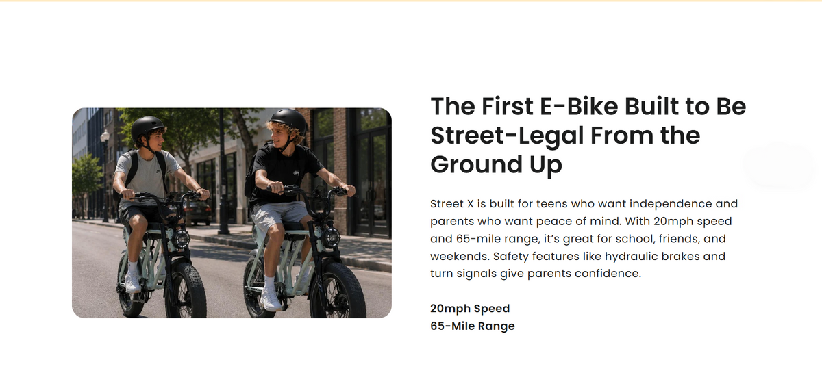 Emojo Street X - Class 2 Street-Legal E-Bike
