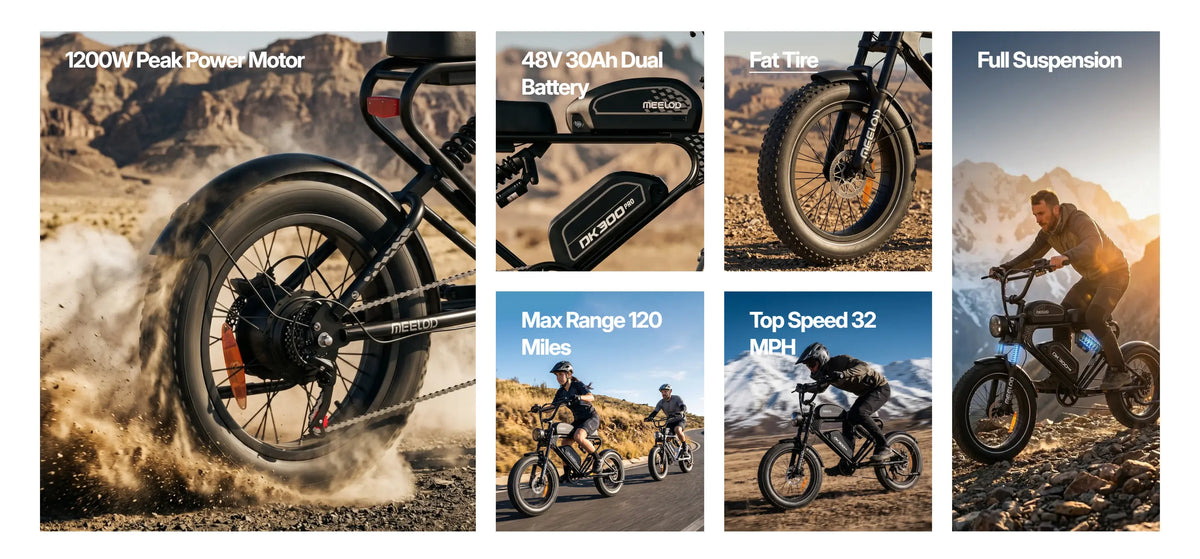 Meelod DK300 PRO  Moped-Style  Fat Tire E-Bike